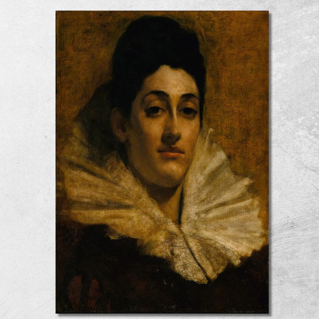 Ritratto Di Frances C. Houston Thomas Wilmer Dewing twd22 quadro stampato su tela Ritratto Di Frances C. Houston Thomas Wilmer Dewing twd22 quadro stampato su tela