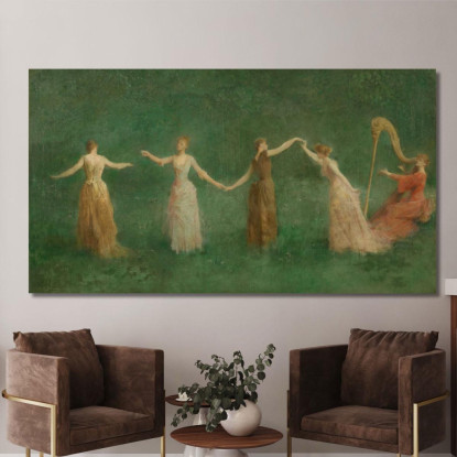 Estate Thomas Wilmer Dewing twd26 quadro stampato su tela