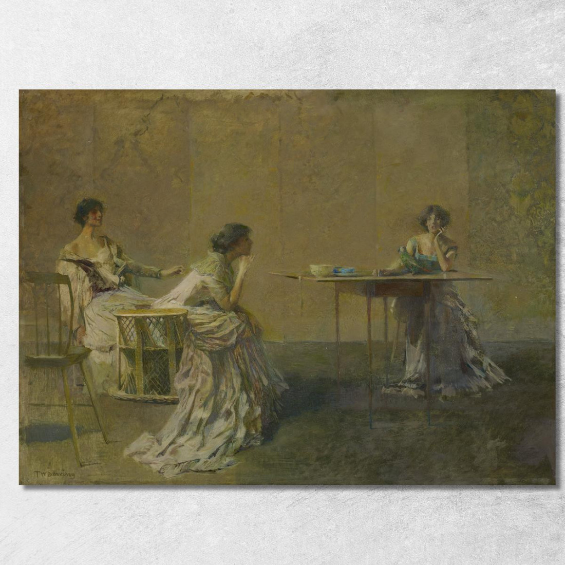 Il Pettegolezzo Thomas Wilmer Dewing twd27 quadro stampato su tela Il Pettegolezzo Thomas Wilmer Dewing twd27 quadro stampato su tela