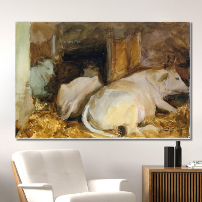 Tre Buoi John Singer Sargent jss333 quadro stampato su tela