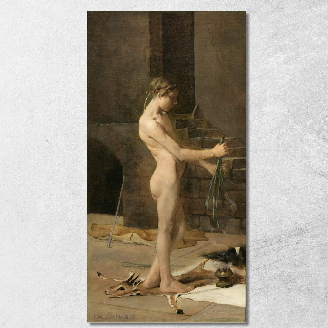 La Schiava Dello Stregone Thomas Wilmer Dewing twd33 quadro stampato su tela La Schiava Dello Stregone Thomas Wilmer Dewing twd33 quadro stampato su tela