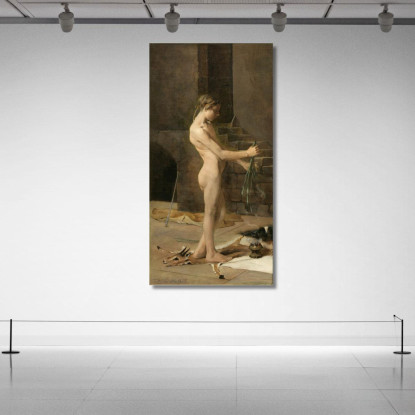 La Schiava Dello Stregone Thomas Wilmer Dewing twd33 quadro stampato su tela