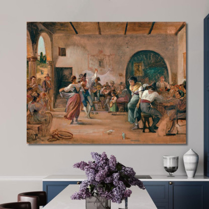 Danza In Un'Osteria Wilhelm Marstrand wmr14 quadro stampato su tela