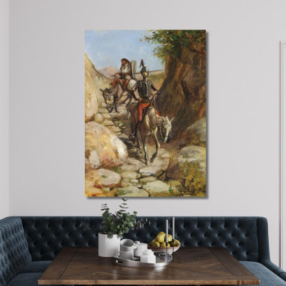 Don Chisciotte E Sancho Panza Tornano Dalle Montagne Nere Wilhelm Marstrand wmr18 quadro stampato su tela