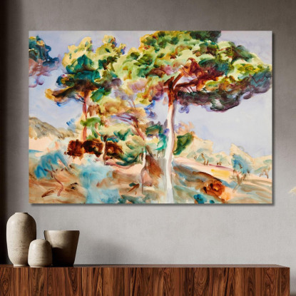 Alberi John Singer Sargent jss339 quadro stampato su tela