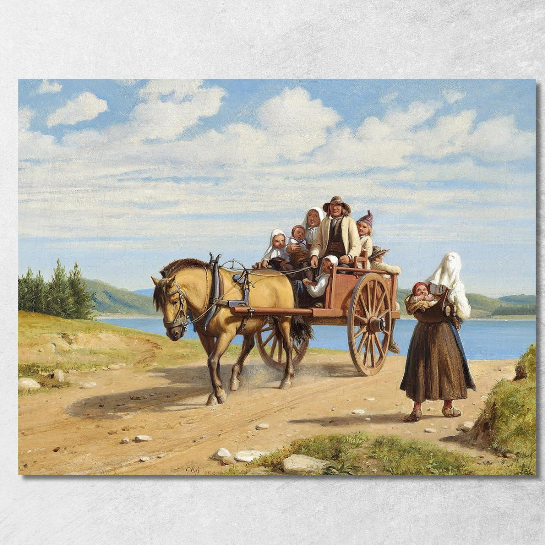 Parte Di Leksand Con Contadini Del Dalarna In Gita Domenicale In Carrozza Wilhelm Marstrand wmr46 quadro stampato su tela Parte Di Leksand Con Contadini Del Dalarna In Gita Domenicale In Carrozza Wilhelm Marstrand wmr46 quadro stampato su tela