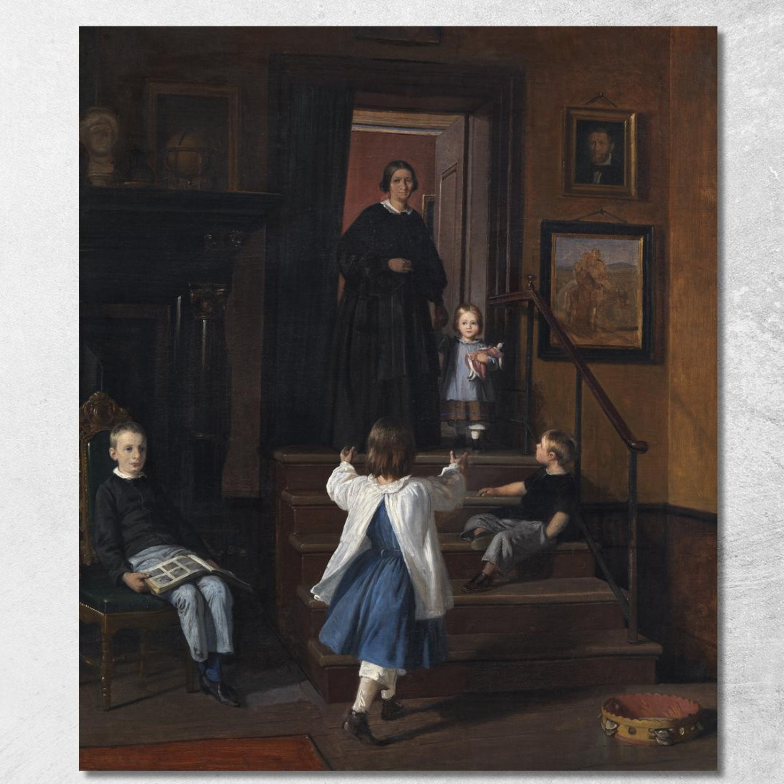 La Moglie E I Figli Dell'Artista Nello Studio A Charlottenborg Wilhelm Marstrand wmr66 quadro stampato su tela La Moglie E I Figli Dell'Artista Nello Studio A Charlottenborg Wilhelm Marstrand wmr66 quadro stampato su tela