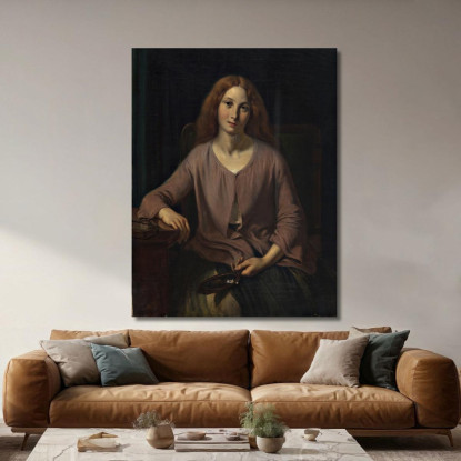 Donna Veneziana Nella Stanza Da Bagno Wilhelm Marstrand wmr71 quadro stampato su tela