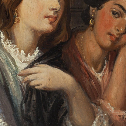 Donne Veneziane In Una Chiesa Wilhelm Marstrand wmr72 quadro stampato su tela