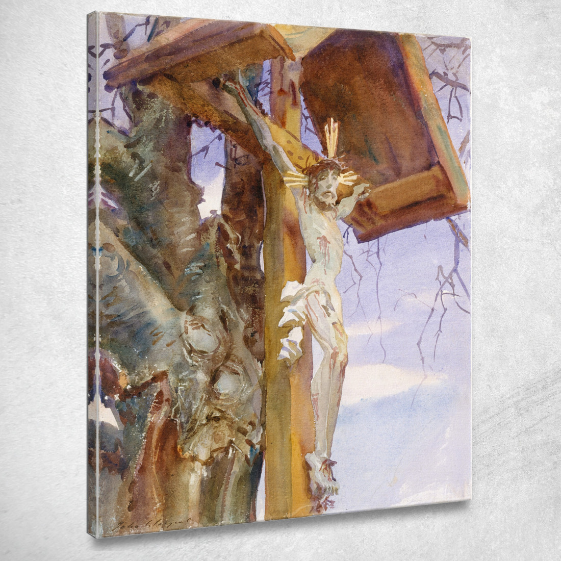 Crocifisso Tirolese John Singer Sargent jss348 quadro stampato su tela Crocifisso Tirolese John Singer Sargent jss348 quadro stampato su tela