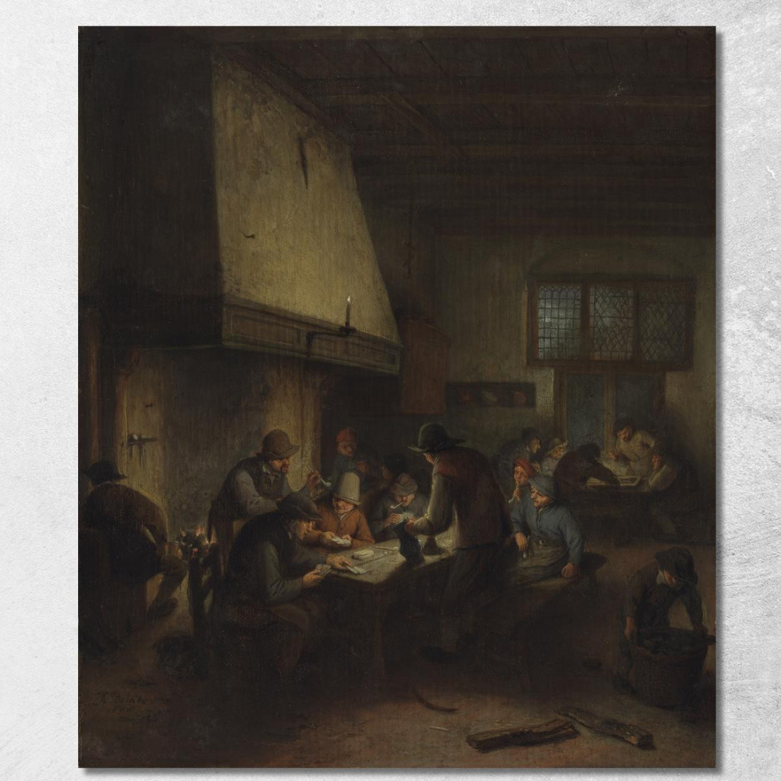 Scena Di Taverna 2 Adriaen van Ostade avo48 quadro stampato su tela Scena Di Taverna 2 Adriaen van Ostade avo48 quadro stampato su tela
