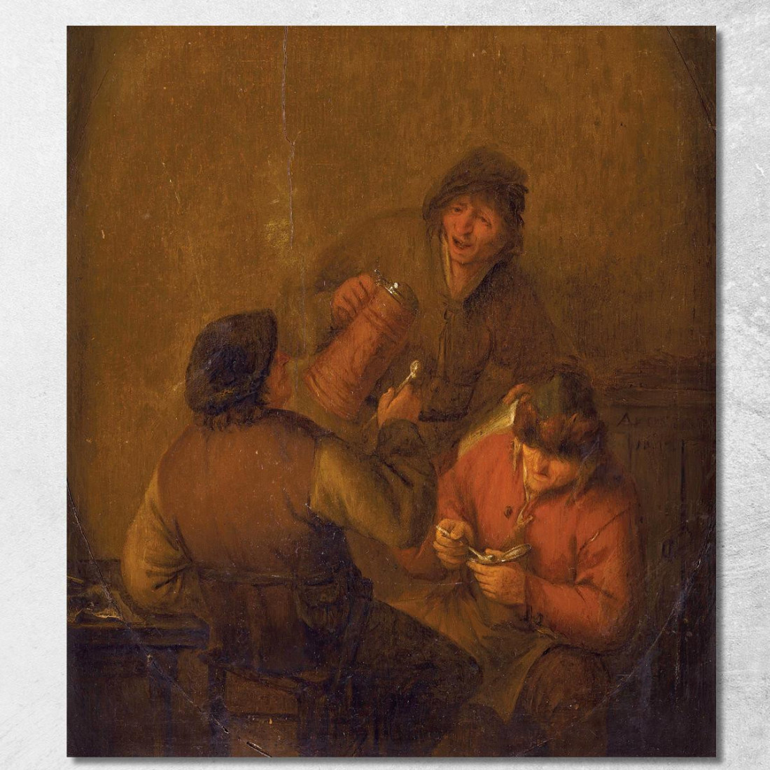 Scena Di Taverna 3 Adriaen van Ostade avo49 quadro stampato su tela Scena Di Taverna 3 Adriaen van Ostade avo49 quadro stampato su tela