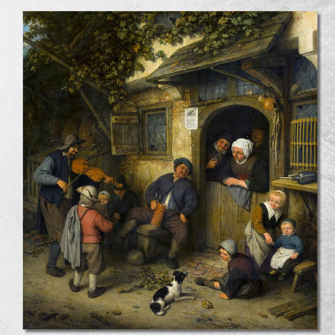 Il Violinista Adriaen van Ostade avo52 quadro stampato su tela Il Violinista Adriaen van Ostade avo52 quadro stampato su tela