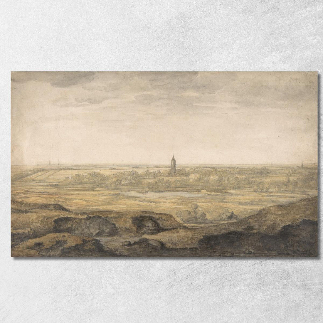 Paesaggio Aelbert Cuyp acu28 quadro stampato su tela Paesaggio Aelbert Cuyp acu28 quadro stampato su tela