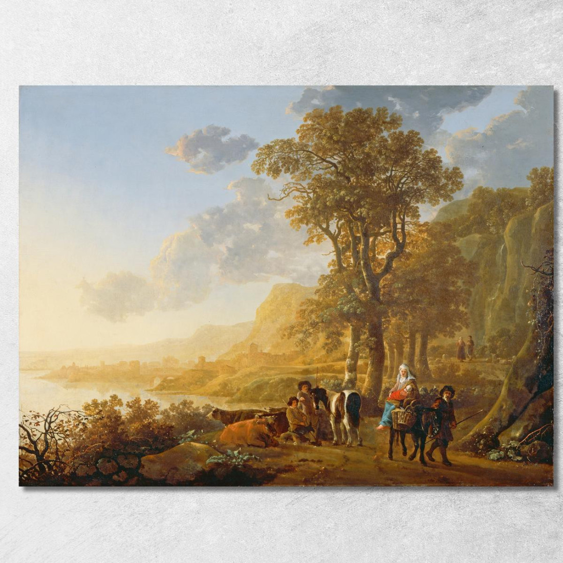 La Fuga In Egitto Aelbert Cuyp acu48 quadro stampato su tela La Fuga In Egitto Aelbert Cuyp acu48 quadro stampato su tela