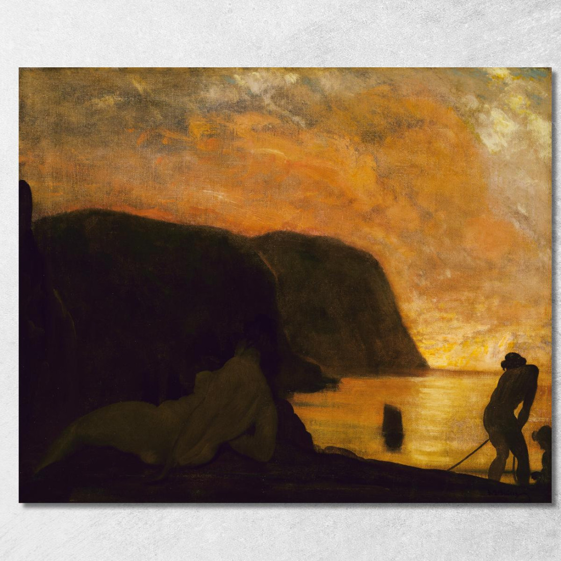 Un Mattino Più Grande Arthur Bowen Davies abd1 quadro stampato su tela Un Mattino Più Grande Arthur Bowen Davies abd1 quadro stampato su tela