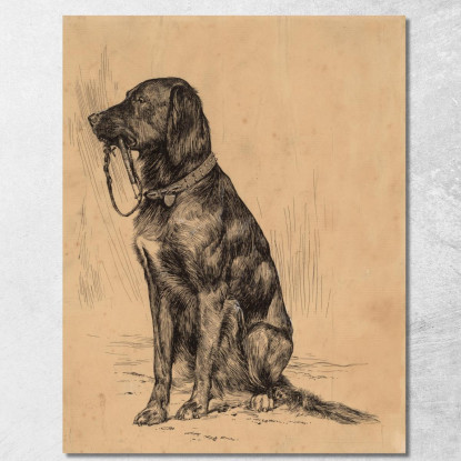 Il Cane Di Aldrich Arthur Bowen Davies abd5 quadro stampato su tela