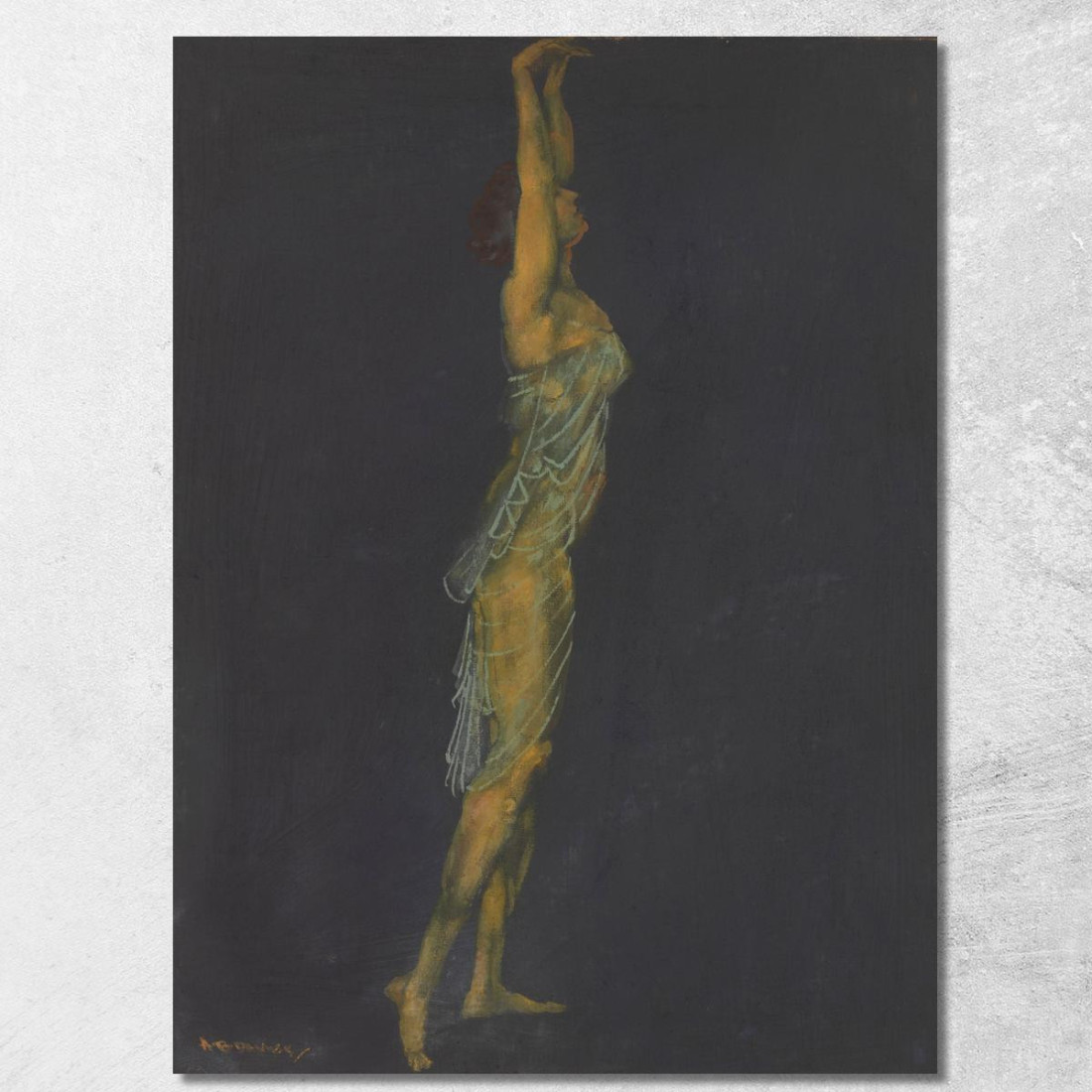 Danza Arthur Bowen Davies abd15 quadro stampato su tela