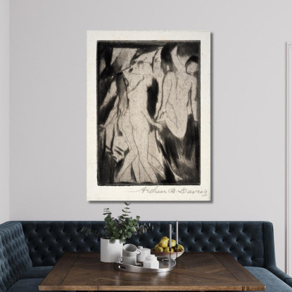 Estasi Arthur Bowen Davies abd22 quadro stampato su tela