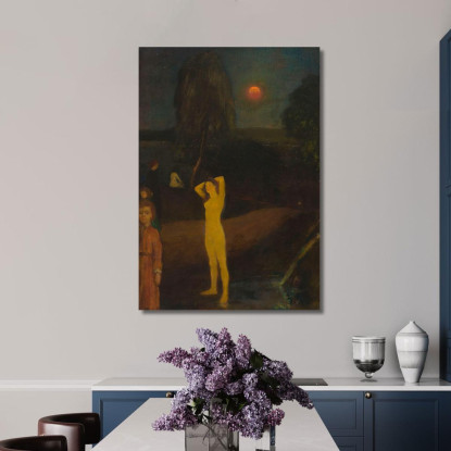 Luna Piena Arthur Bowen Davies abd27 quadro stampato su tela