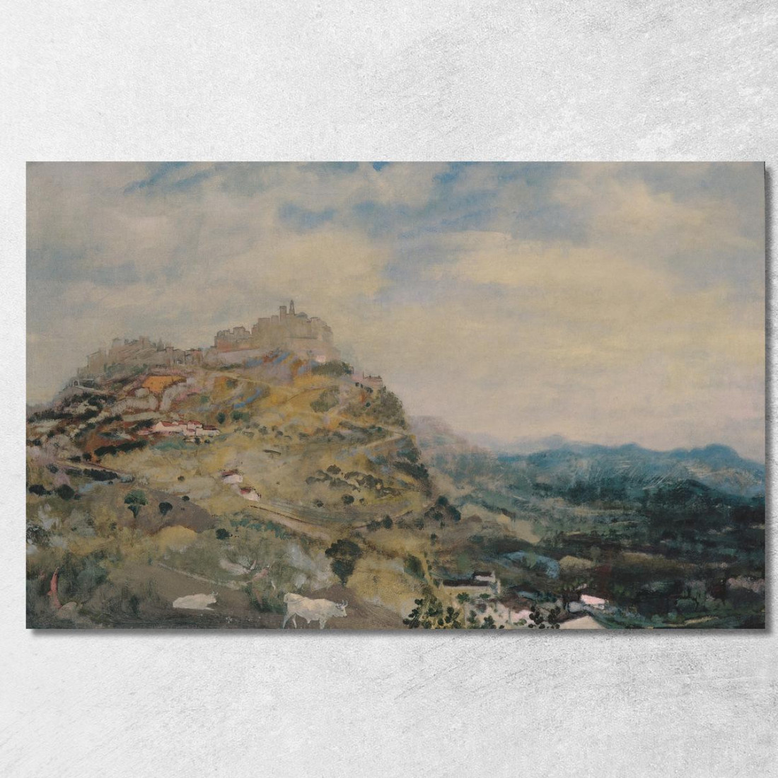 Collina Italiana Arthur Bowen Davies abd33 quadro stampato su tela Collina Italiana Arthur Bowen Davies abd33 quadro stampato su tela