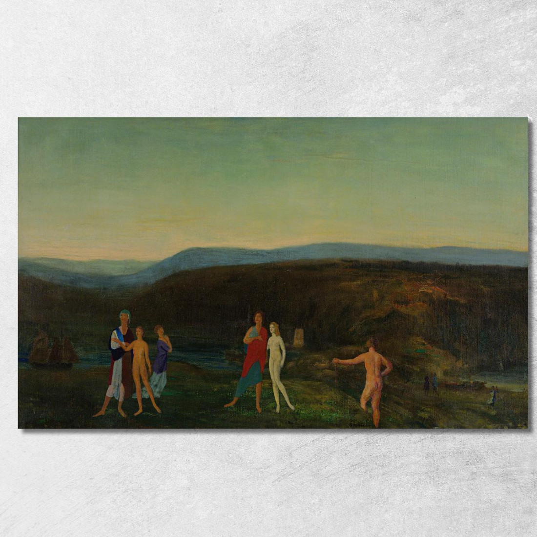 Sera Di Mezza Estate Arthur Bowen Davies abd38 quadro stampato su tela Sera Di Mezza Estate Arthur Bowen Davies abd38 quadro stampato su tela