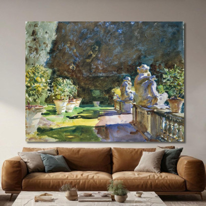 Villa Di Marlia Lucca John Singer Sargent jss366 quadro stampato su tela