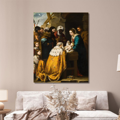 Adorazione Dei Magi Bartolomé Estebán Murillo bem3 quadro stampato su tela