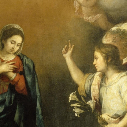 Annunciazione Alla Vergine Bartolomé Estebán Murillo bem4 quadro stampato su tela