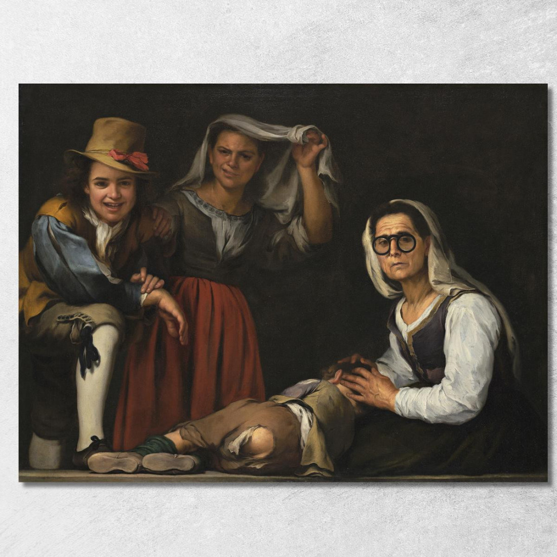 Quattro Figure Su Un Gradino Bartolomé Estebán Murillo bem9 quadro stampato su tela Quattro Figure Su Un Gradino Bartolomé Estebán Murillo bem9 quadro stampato su tela