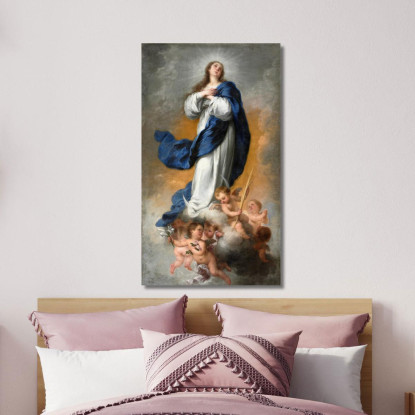 L'Immacolata Concezione Bartolomé Estebán Murillo bem36 quadro stampato su tela