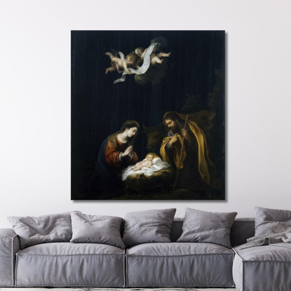 Natività Bartolomé Estebán Murillo bem39 quadro stampato su tela