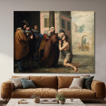 Il Ritorno Del Figliol Prodigo Bartolomé Estebán Murillo bem48 quadro stampato su tela