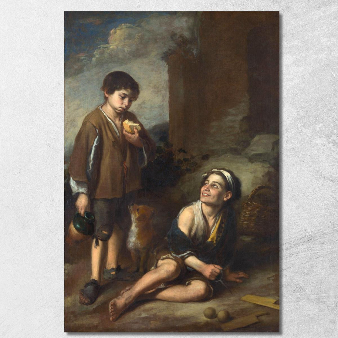 Due Ragazzi Contadini Bartolomé Estebán Murillo bem54 quadro stampato su tela Due Ragazzi Contadini Bartolomé Estebán Murillo bem54 quadro stampato su tela