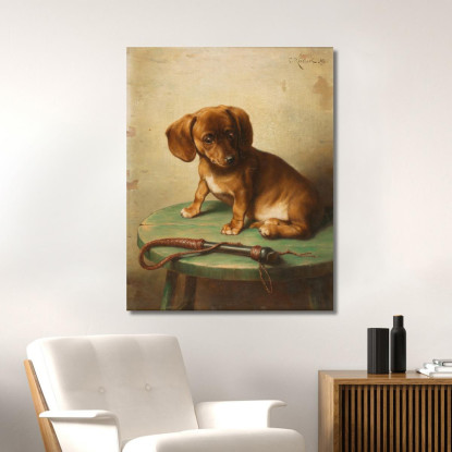 Un Cucciolo Di Bassotto Carl Reichert crc1 quadro stampato su tela