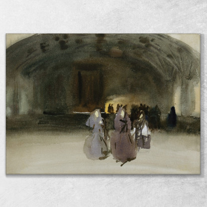 Donne Che Si Avvicinano John Singer Sargent jss376 quadro stampato su tela