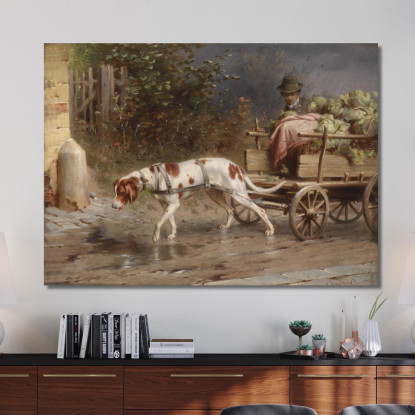 Sulla Strada Per Il Mercato 2 Carl Reichert crc12 quadro stampato su tela