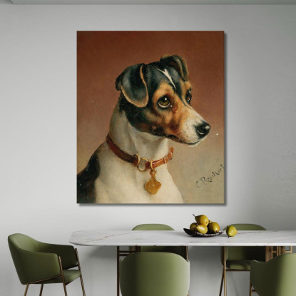 Ritratto Di Un Jack Russell Terrier Carl Reichert crc45 quadro stampato su tela