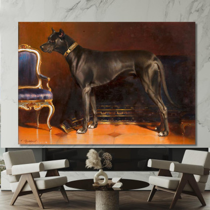 Ombra Insolente Cane Dell'Imperatrice Elisabetta Carl Reichert crc48 quadro stampato su tela