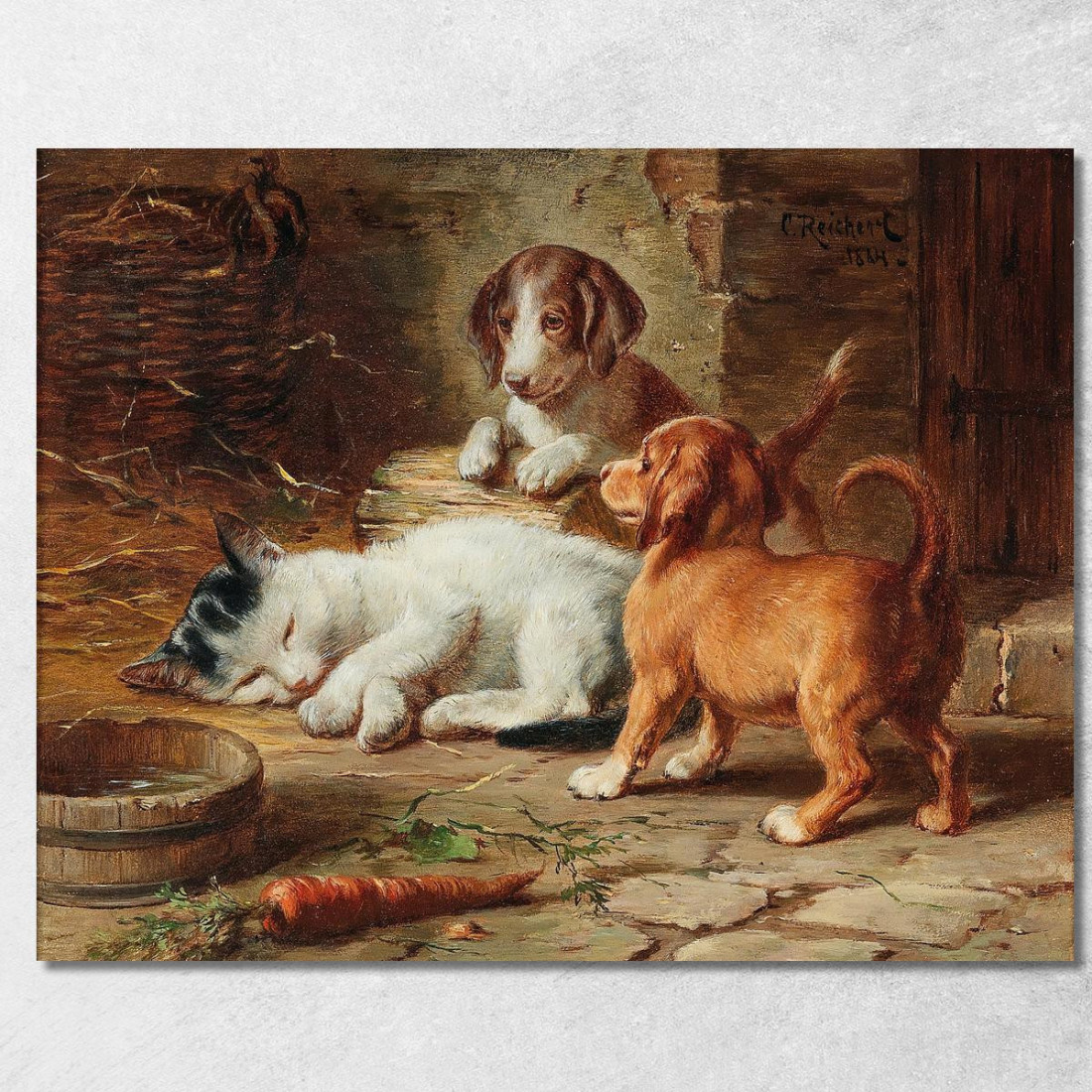 I Cuccioli Sono Svegli Carl Reichert crc54 quadro stampato su tela I Cuccioli Sono Svegli Carl Reichert crc54 quadro stampato su tela