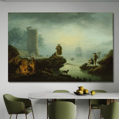 Mattina Claude-Joseph Vernet cjv21 quadro stampato su tela