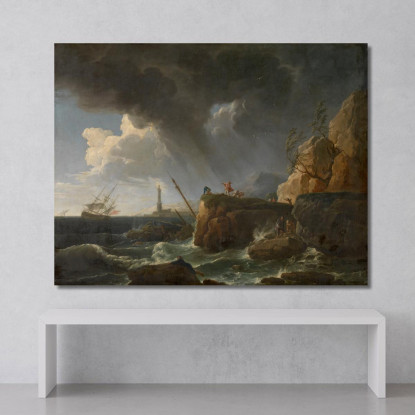 Marina Claude-Joseph Vernet cjv24 quadro stampato su tela