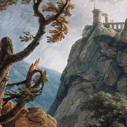 Soldati In Una Gola Di Montagna Con Una Tempesta Claude-Joseph Vernet cjv25 quadro stampato su tela