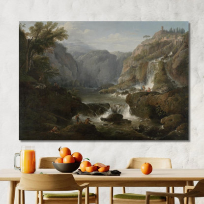 Le Cascate Di Tivoli Claude-Joseph Vernet cjv39 quadro stampato su tela