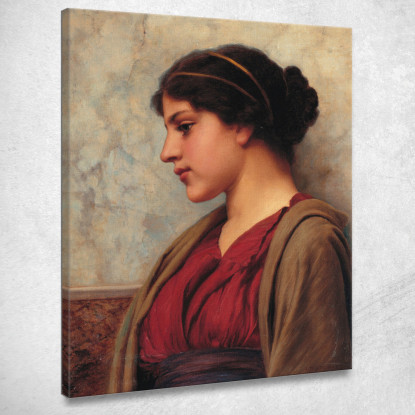 Una Bellezza Classica Pensieri Lontani John William Godward jwg2 quadro stampato su tela