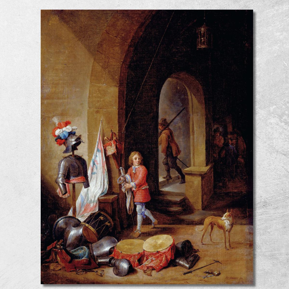 Una Stanza Della Guardia David Teniers The Younger dty5 quadro stampato su tela Una Stanza Della Guardia David Teniers The Younger dty5 quadro stampato su tela
