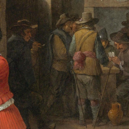Interno Di Una Stanza Della Guardia David Teniers The Younger dty6 quadro stampato su tela
