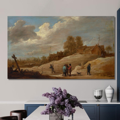 Paesaggio Con Figure Ai Margini Di Una Città David Teniers The Younger dty9 quadro stampato su tela