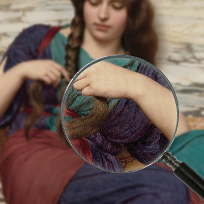 Un Compito Congeniale John William Godward jwg3 quadro stampato su tela