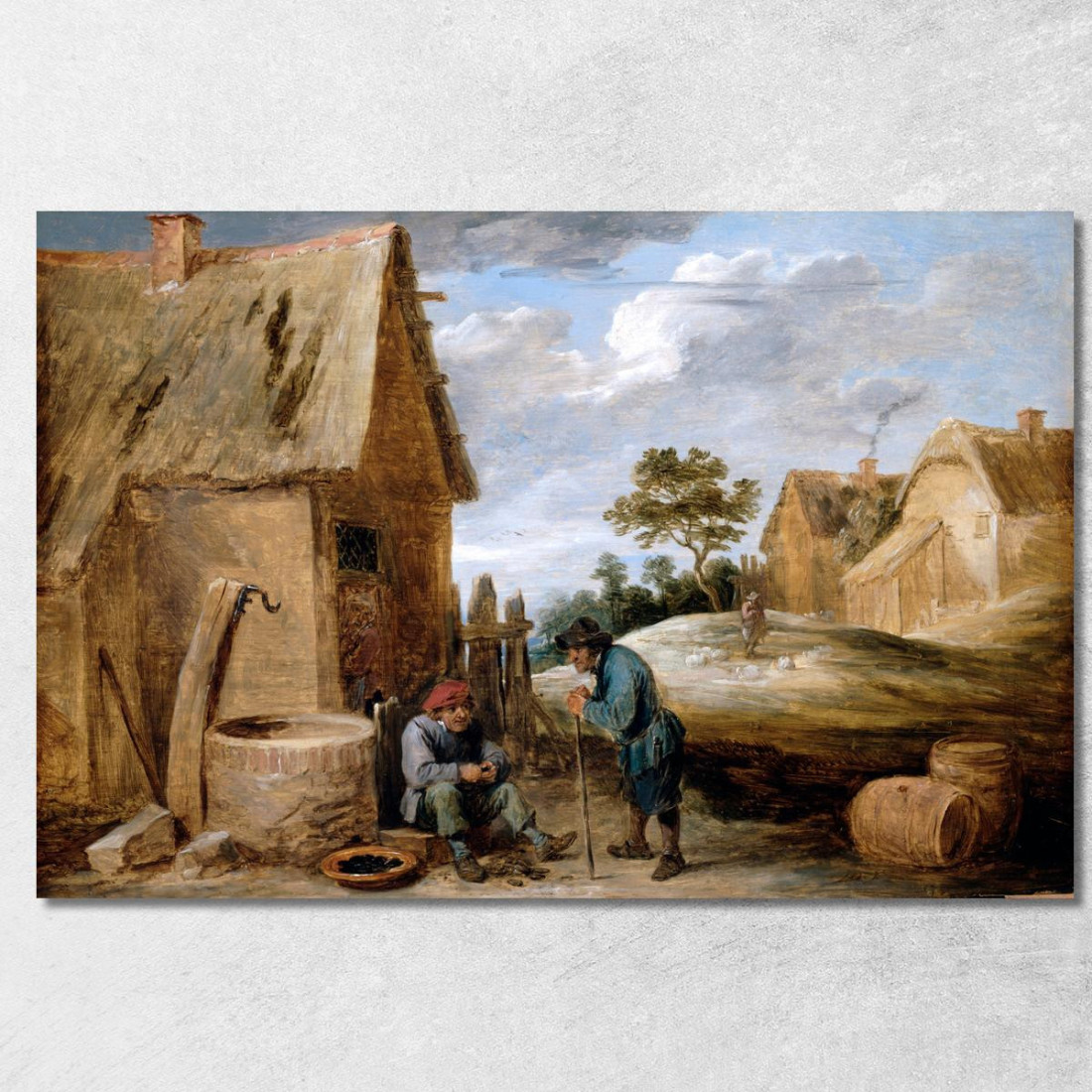 Un Contadino Che Mangia Cozze David Teniers The Younger dty11 quadro stampato su tela